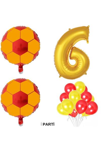 MERİ PARTİ Doğum Günü Parti Seti Yaş Balonu Sarı Kırmızı Balon Set