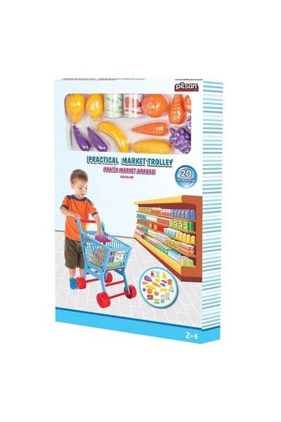 PİLSAN Practical Market Trolley Fruits And Vegetables Blue