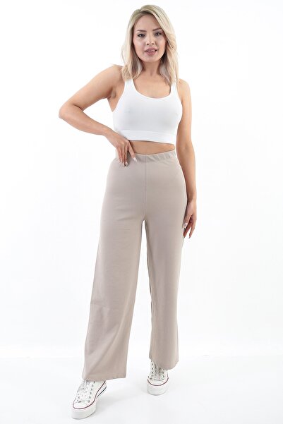 TİGERS S Women's Flared Wide Leg Trousers