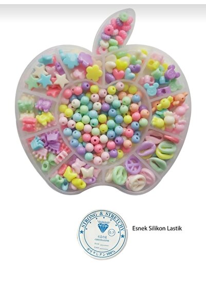 RLX BUJİTERİ Kutulu Akrilik Plastik Boncuk Seti Çocuklar Için