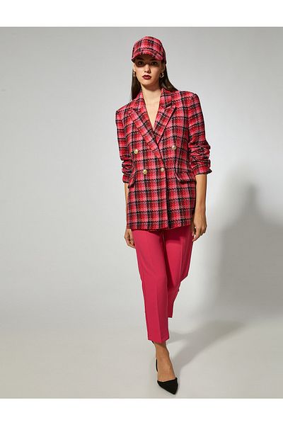 Koton Crop Trousers with Pockets and Stitching Detail