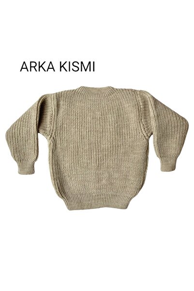 gogo bici Flexible Knitwear Sweater Crew Neck Oversize Unisex Baby Kids 1-5 Years