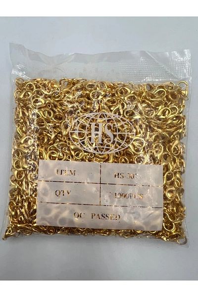 Hobimos 502 Parrot Clip - 500 Pieces Gold Color Parrot Clip - Jewelry Clip