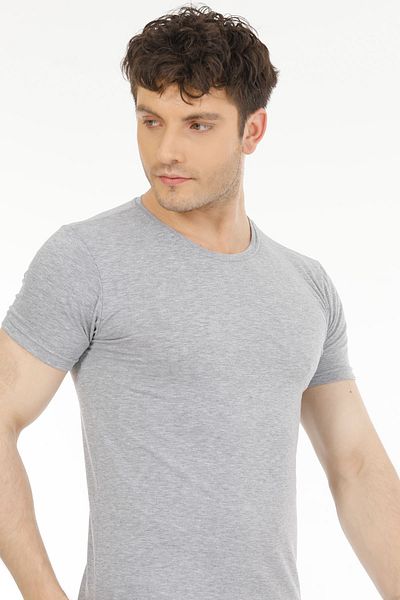 Onurel 2-Piece Cotton Lycra Men's O-Neck Half Sleeve Badi Athlete
