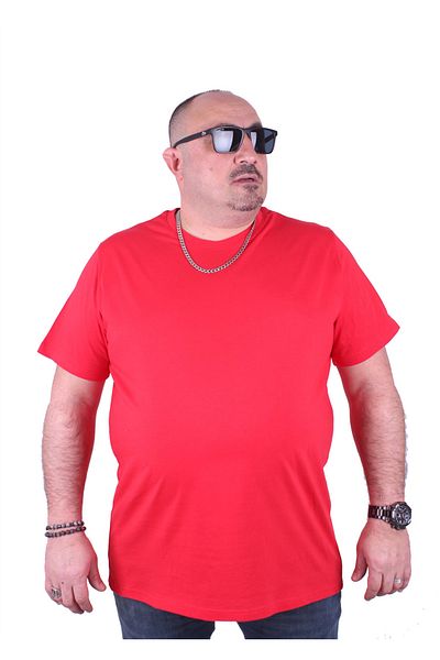 MocGrande Large Size Basic T-Shirt 11100 Red