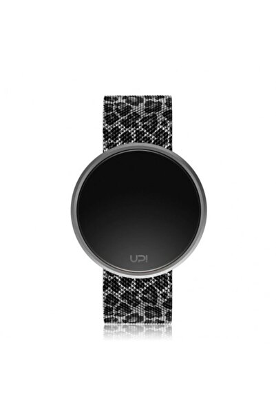 Up! Watch Round Steel Leopard Sılver