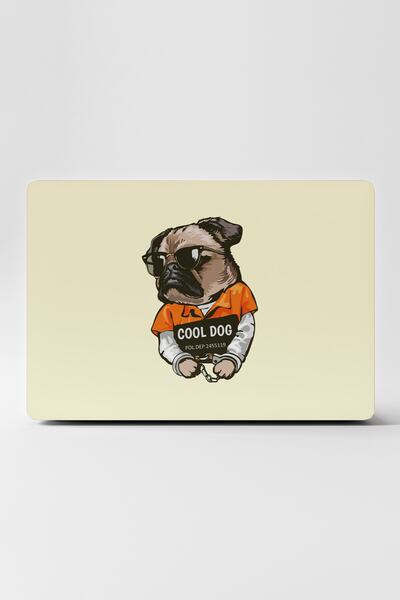 TUGİBU Notebook Macbook Pug Dog Beige Laptop Sticker Covering
