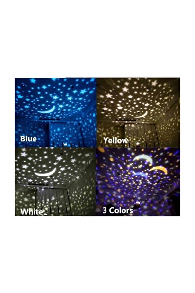 Genel Markalar Dekoratif Diamond Projektör Gece Lambası Gökyüzü, Ay Ve Değişebilen 5 Farklı Model