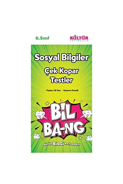 Kültür Yayıncılık 6.sınıf Sosyal Bilgiler Çek Kopar Yaprak Test Bil Bang - Kültür Yayıncılık