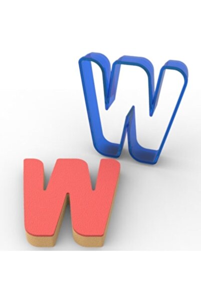 NO NAME Letter W Polycarbonate Snatch Cookie And Sugar Dough Mold