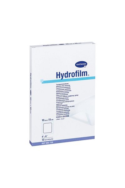 Hartmann غطاء جرح لاصق شفاف مقاوم للماء من Hydrofilm (10 قطع) 15x20 سم