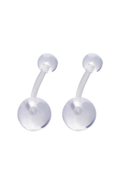 Kirpi Transparent Bioplastic Belly Piercing