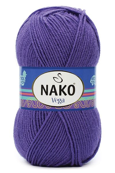 NAKO Vega Hand Knitting Yarn Μαλλί Κωδικός χρώματος:10287-μωβ
