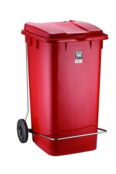 Mono Tone 240 Litre Pedallı Çöp Kovası Kırmızı - Bo995