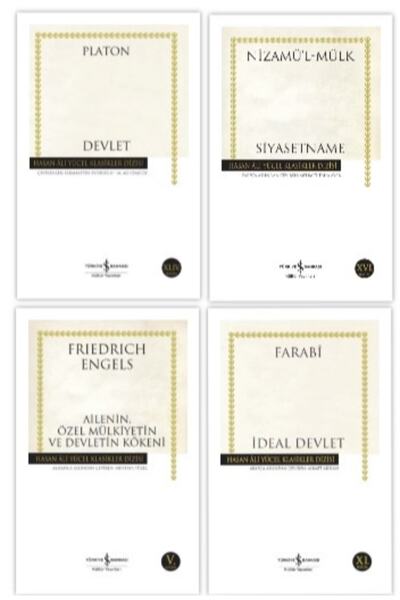 TÜRKİYE İŞ BANKASI KÜLTÜR YAYINLARI Devlet Serisi 4 Kitap ( Siyasetname / Ide...