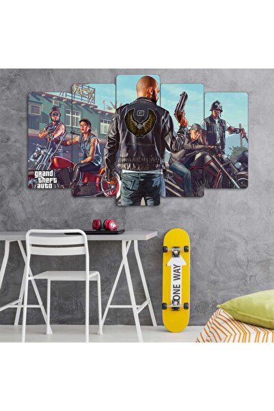 EVLOYA Gta Onlıne - 5 Parçalı Tablo