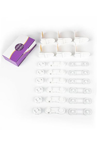 İdeal Baby 6 Pieces Mini Multi-Purpose Lock + Cover Lock + Socket Cover + Corner Lock