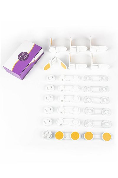 İdeal Baby 6 Pieces Mini Multi-Purpose Lock + Cover Lock + Socket Cover + Corner Lock