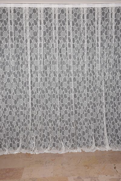 AKÇA TEKSTİL Olympic Cream Color Single Wing Sewn Pleated Background Curtain 300*260 Cm