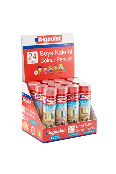 Bigpoint Dry Paint Pen in Metal Tube 24 Colors 12 Pieces Box