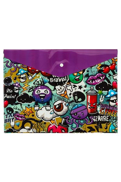 Bigpoint A4 Graffiti Patterned 12-Piece Snap Bag