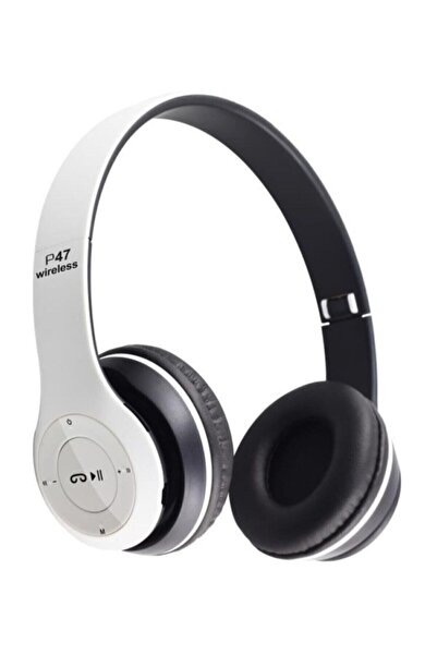 BLUPPLE Bluetooth 5.0 Wireless Kablosuz Kulak Üstü Mikrofonlu Kulaklık Beyaz ...