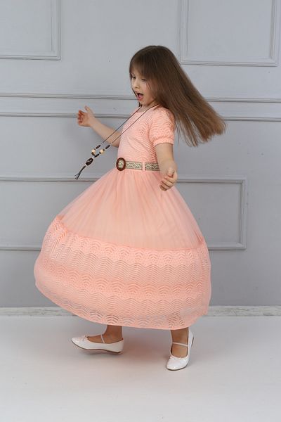 şımarık kids Lace, Middle Tulle Necklace Dress