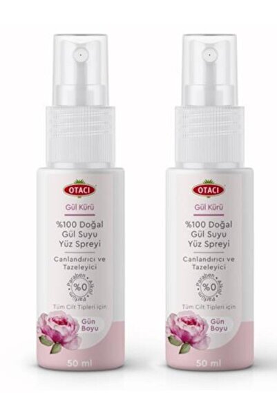 Otacı Gül Kürü %100 Doğal Gül Suyu Spreyi 50ml 2 Adet