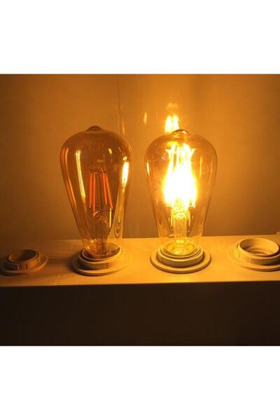 VİE 6 Adet Dekoratif Rustik Led Ampul 4w St64