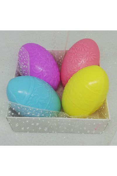 Dolce Soap - Scented Ornamental Soap - Egg 4 Pieces Colorful-6cm