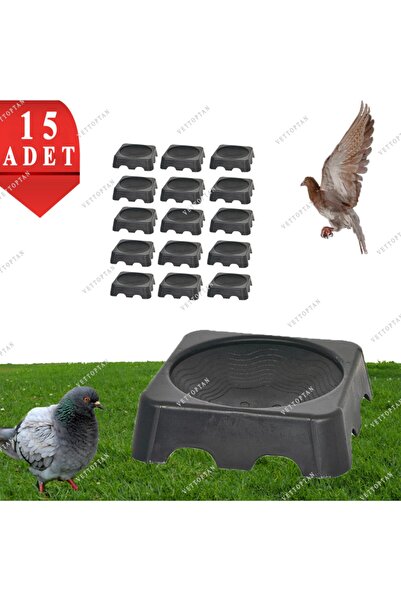 MUTLU TAVUKÇULUK Foluk Güvercin Folluğu Kare 15 Adet Yumurtalık Yuva Plastik Pigeon Yuvalık Kümes Malzemeleri Ekipman