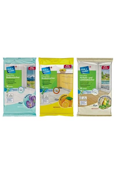 Flink Sauber F&s Wet Rosalt Floor Cloth Set of 3