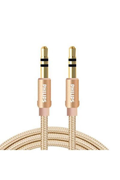 Philips Swa5010c 3.5mm Örgülü Aux Ses Kablosu Gold
