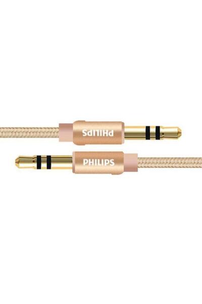 Philips Swa5010c 3.5mm Örgülü Aux Ses Kablosu Gold