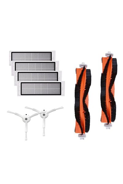 Xiaomi Roborock S6 S5 Max - 4 Pieces Hepa Filter, 2 Pieces 3 Arm Side Brushes, 2 Pieces Main Brush Compatible