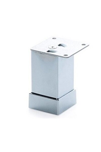 EROĞLU Ayak 10 Cm Krom Düz Alüminyum 40x40 Mm Metal Kare