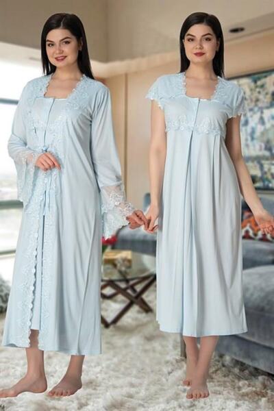 Lohussa Effort Mavi Принцеса Кол Лохуса Нічна сорочка для вагітних Комплект