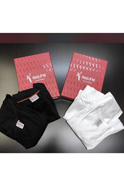 Espuar Erkek Atlet Boxer Takımı Kutulu Çeyizlik Siyah