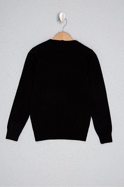 U.S. Polo Assn. Pulover de tricotaje pentru băiat negru
