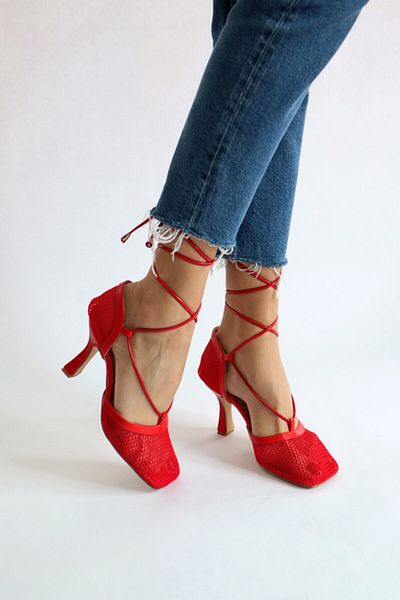 Ömer Ediz Shoes Pantofi roșii din plasă