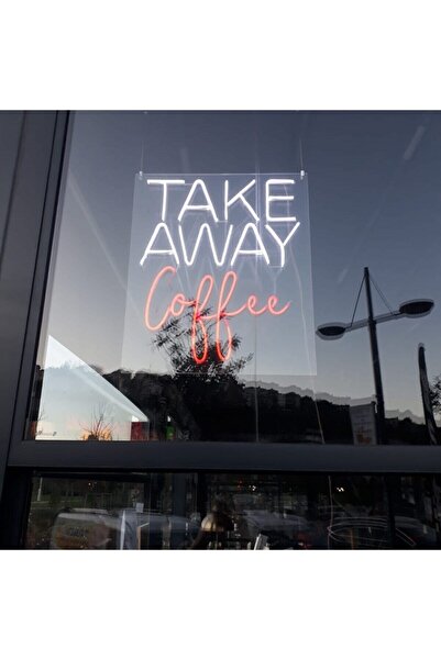 Red Proje Neon Led Aydınlatma Coffee Gece Lambası Parti Süsü Işıklı Duvar Dekor