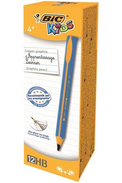 Bic 12-Piece Blue Pencil - Evolution Hb Triangle Jumbo Kids Starter Pencil (Pack of 12)