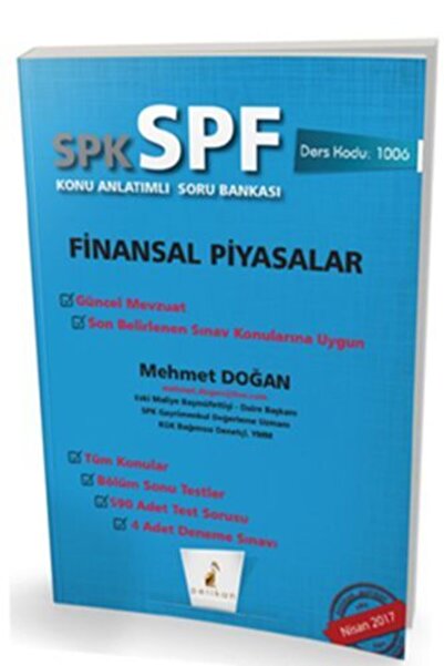 Genel Markalar Spk-spf Finansal Piyasalar Konu Anlatımlı Soru Bankası & Ders ...