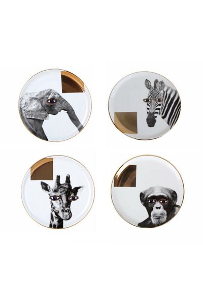 Porland Wild Life 20 Cm Cake Plate Set