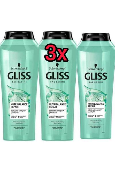 Gliss Nutribalance 3 Pieces Anti-Spill Shampoo - 500 ml