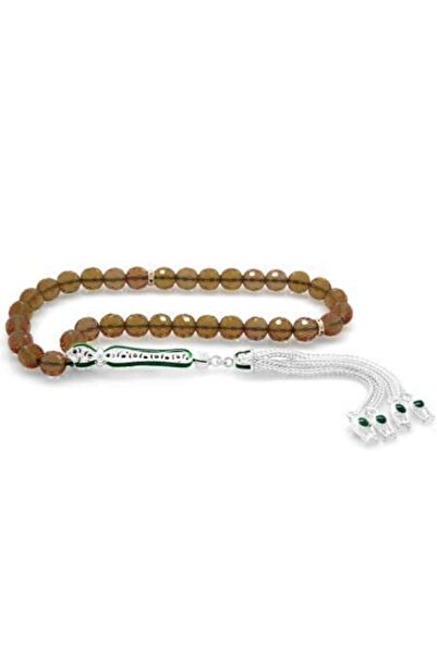 EbruHome Green Enameled and Tasseled Alpaca Globe Rosary