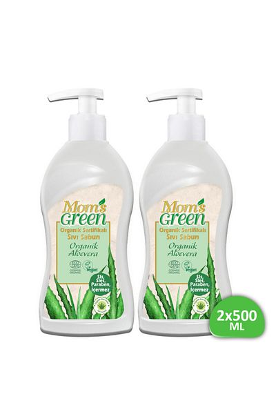 Mom's Green Set of 2 Mom's Green Organic Certified Liquid Soap - Organic Aloe Vera 500 ml + 500 ml