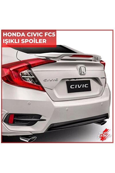 NETRON honda civic fc5 (2016-2021) uyumlu plastik ışıklı spoiler