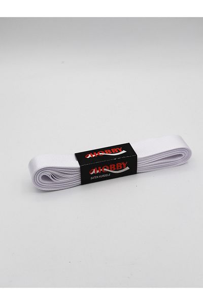 HOBBY KURDELE Panglică Grosgrain albă