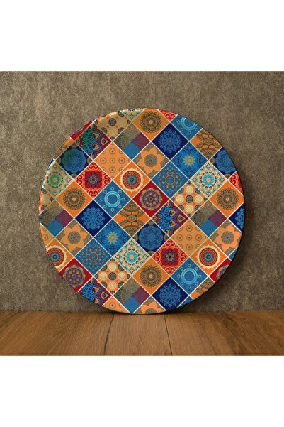 G Gültaş Melamin ve Plastik 25 Cm Melamin Pasta Tabağı 12 Adet Desen : Kilim